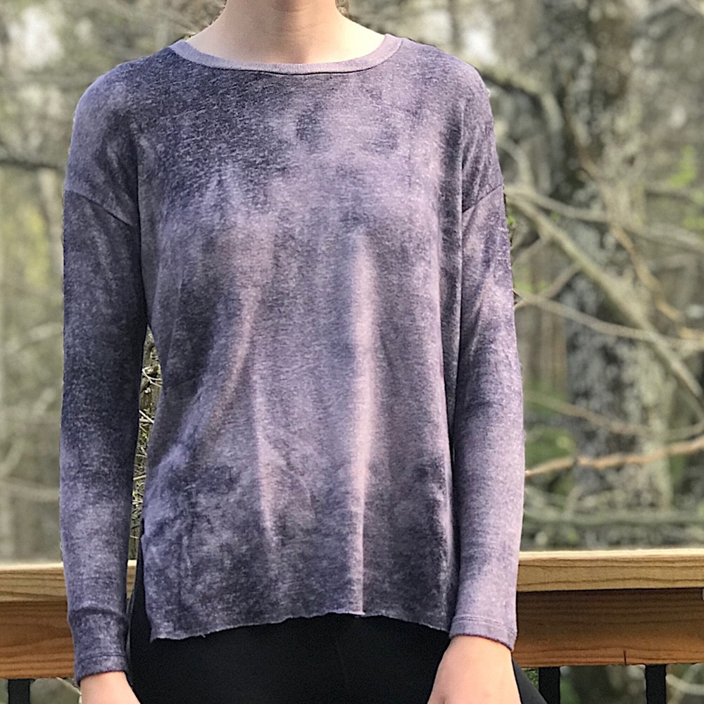 AE Soft & Sexy purple tie die long sleeve